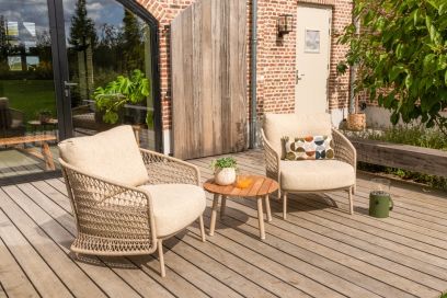 4SO Puccini/Mindo loungestoelen set - Latte