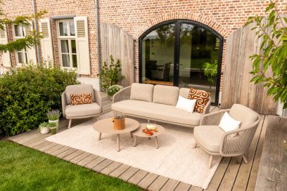 Flow stoel/bank loungeset (5-delig) - Zand/Latte