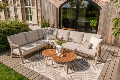 Viento/Mindo stoel-bank loungeset (3-delig) - Latte