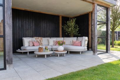 Breeze organische loungeset (L/R) - Naturel/Mokka