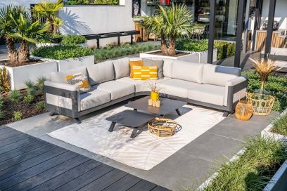 GI Realdo loungeset (5-delig) - Carbon black/Zand