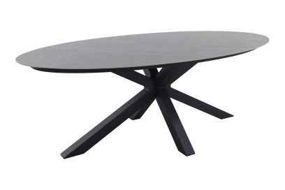 GI Scotland ovale tuintafel Centostone 230x115 cm. - Marmerlook grey