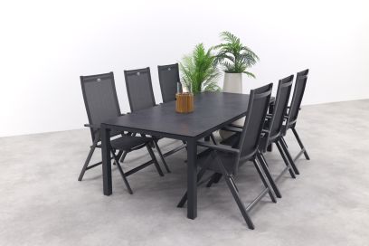 Hartman Napoli/Chaneo verstelbare tuinset - 220x100 cm. - 7-delig