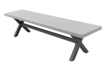 Verona betonlook tuinbank - 190 cm. - Antraciet