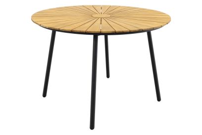 Dave teak tuintafel rond - Ø 110 cm. Op=Op