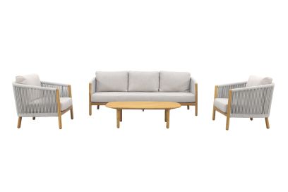 Harmony Loungeset Rope - Teak / Zand