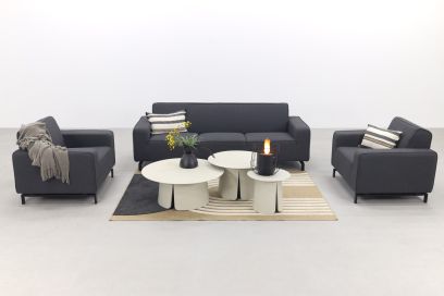 Boavista/Velora stoel-bank loungeset - Sooty - 6-delig