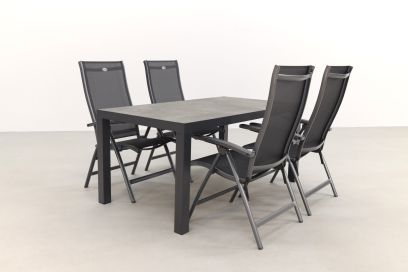 Hartman Salvatore/President 160 cm. verstelbare tuinset - 5-delig
