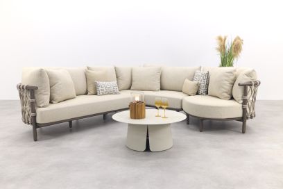 4 Seasons Ezra/Velora modulaire loungeset - Latte/Terre
