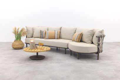 4 Seasons Ezra/Volta 4-zits loungeset - Latte/Terre
