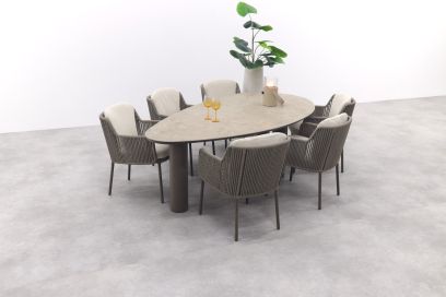 4 Seasons Bernini/Arizona organische tuinset 240x120 cm. - zand/terre