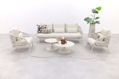 Suns Tosca/Nova stoel-bank loungeset - Rope/Zand