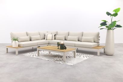 Suns Vita loungeset (links) - Zand/Teak