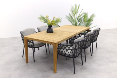 4 Seasons Calpi - Antraciet/Liam tuinset - 240x100 cm.