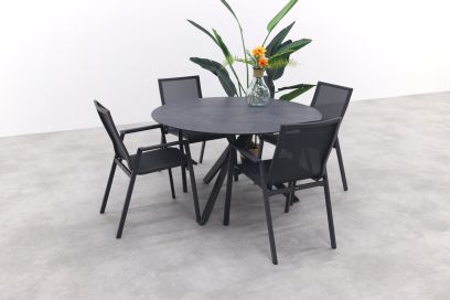 Atmos/Locarno ronde tuinset - 5-delig - 130 cm.