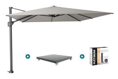 Platinum Challenger Premium T1 4x3 m - Manhattan Grey met Marbella voet + hoes