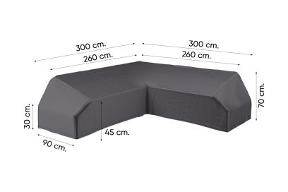 Platinum Aerocover platform loungesethoes 300x300 cm.