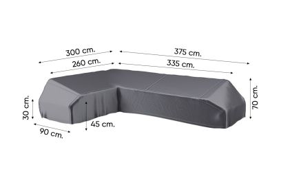 Platinum Aerocover platform loungesethoes 375x300 cm - Links