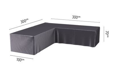 Platinum Aerocover loungesethoes L-vorm 300x300 cm.