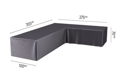 Platinum Aerocover loungesethoes L-vorm 355x275 cm - Rechts