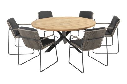 Taste Parma/Prado ronde tuinset - 7-delig - stapelbaar