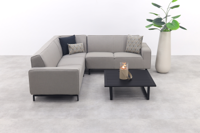 Boavista/Cuba Sunbrella loungeset (4-delig) - Nature Grey