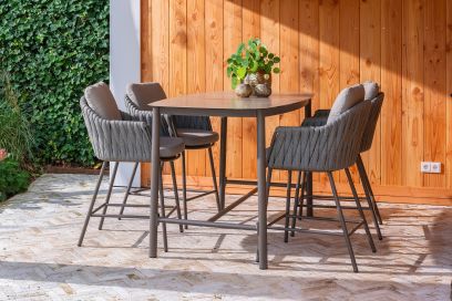 Taste Cannes/Manolo 4-persoons high dining barset 180x90 cm. - Terre