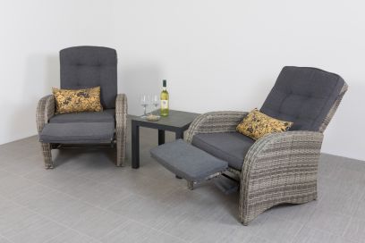 Casablanca/Atlanta verstelbare stoel loungeset - 3-delig
