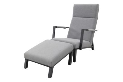 Costa relaxstoel + Hocker - sunbrella - Light grey OP=OP