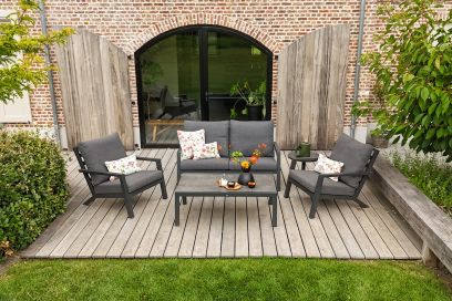 Atlanta stoel-bank loungeset - 4-delig