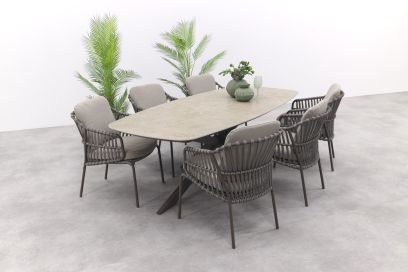4SO Capalbio/Prado deens ovale tuinset (7-delig) - Terre