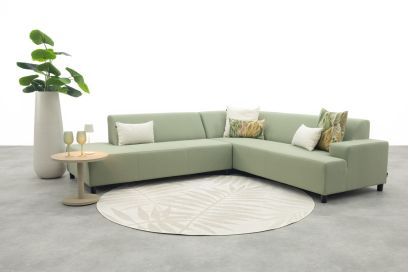 Malaga hoekbank loungeset chaise longue - green