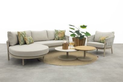 Taste Catalana/Sara organische loungeset + loungestoel - Latte