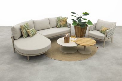 Taste Catalana/Sara organische loungeset + loungestoel - Latte