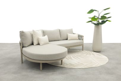 Taste Catalana organische loungebank chaise longue (rechts) - Latte
