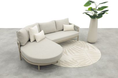 Taste Catalana organische loungebank chaise longue (rechts) - Latte