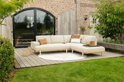 Savannah hoekbank chaise longue - Natural/Acasia