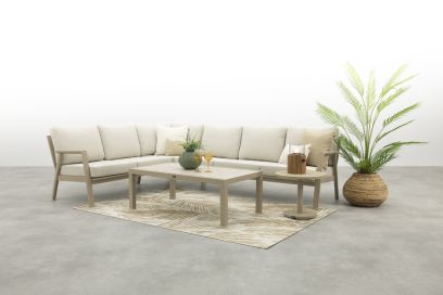 Viento/Atlanta hoek loungeset (4-delig) - Latte