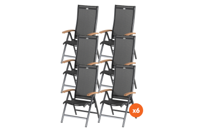 Set van 6 - Hartman Salvatore verstelbare stoel - Teak