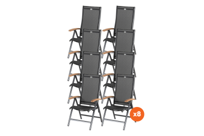 Set van 8 - Hartman Salvatore verstelbare stoel - Teak