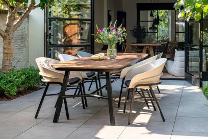 Hartman Tubb verstelbare tuinset 240x100 cm. (7-delig) - Teak/Kleurenmix