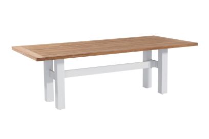 Hartman Heron dining tuintafel 240x100 cm. - Wit/Teak