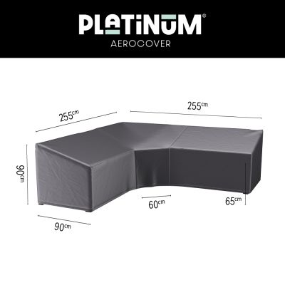Platinum Aerocover loungesethoes 255x255x90x65 cm - L-vorm trapeze