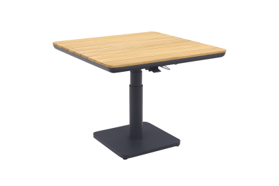 Medina up&down tafel 90x90 cm. - Royal Grey/Teak
