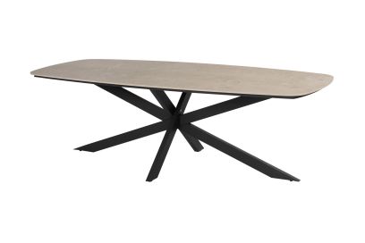 Taste Prado keramische deens ovale tuintafel 240x105 cm - antraciet