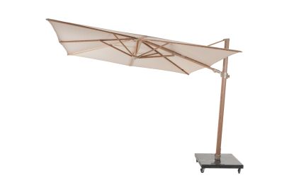 4-Seasons zweefparasol Siesta 300 x 300 cm - Woodlook/Sand