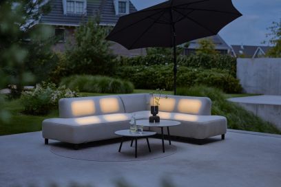 Hartman Monaco Sunbrella (Sit & Heat) verwarmde hoekbank - Grijs