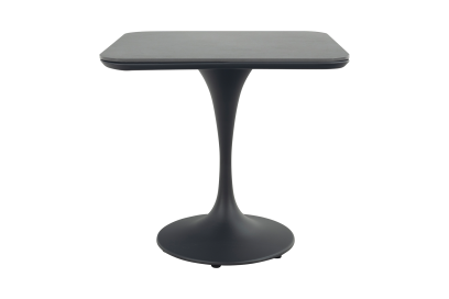 Toscara vierkante bistrotafel 80x80cm. - Antraciet/Keramiek