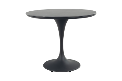 Toscara ronde bistrotafel Ø90 cm. - Antraciet/Keramiek