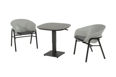 Hartman Tubb verstelbare bistro set (3-delig) - Concrete Grey/Antraciet